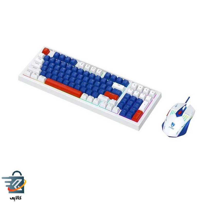 کیبورد گیمینگ با موس ست T-wolf